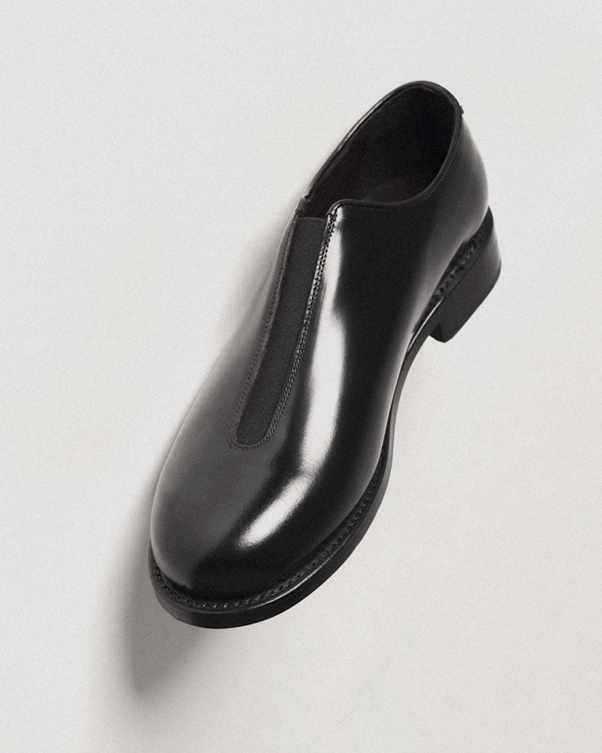 靴 PADRONE / CUT OFF SLIP ON / BLACK / 40 PADRONE スリッポン パドローネ / BL CUT OFF LOAFERS カット